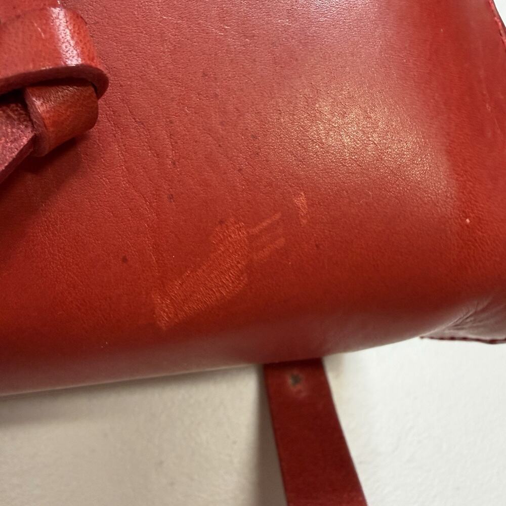 The Dust Company Sole Aged Leather Small Backpack Red Adjustable Italy MSRP 368$ - Picture 9 of 9